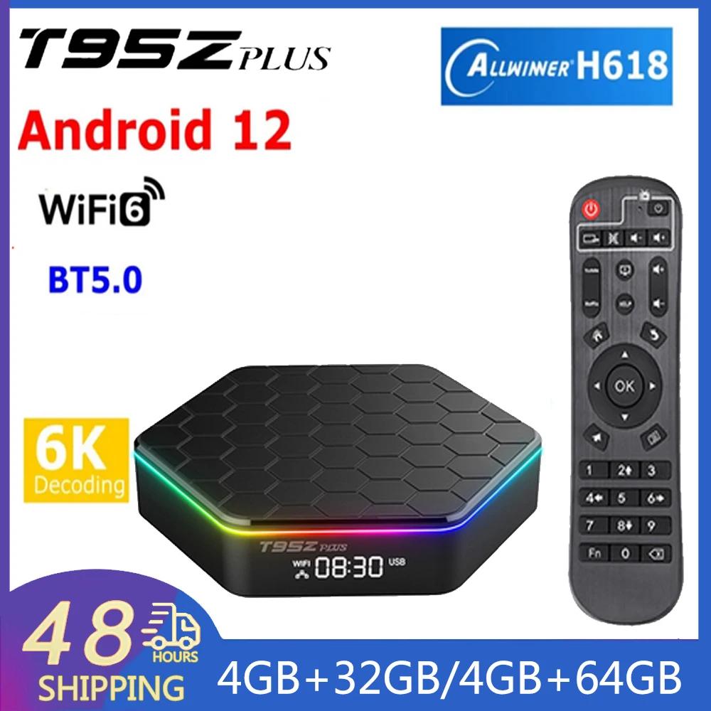Ʈ ȵ̵ TV ڽ  ڽ, ȵ̵ 12  H618 HD 6K WiFi6 ̵ ÷̾, T95ZPlus, HDR10 BT5.0